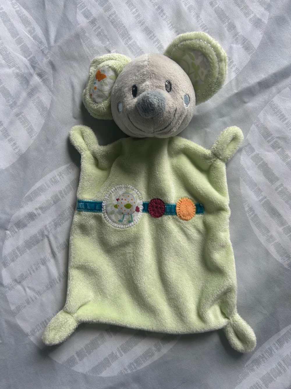 Green Mouse Lovey Plush Comforter